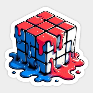 Melting Rubiks Cube Sticker